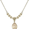 Saint Camillus of Lellis Crystal Necklace | 1/2 inch | 4mm Beads   14kt Gold Filled