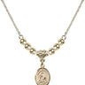 Saint Charles Borromeo Crystal Necklace | 1/2 inch | 4mm Beads   14kt Gold Filled