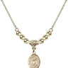 Saint Catherine Laboure Crystal Necklace | 1/2 inch | 4mm Beads   14kt Gold Filled