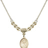 Saint Dennis Crystal Necklace | 1/2 inch | 4mm Beads   14kt Gold Filled