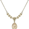 Saint Edward the Confessor Crystal Necklace | 1/2 inch | 4mm Beads   14kt Gold Filled