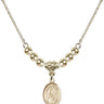 Saint David of Wales Crystal Necklace | 1/2 inch | 4mm Beads   14kt Gold Filled