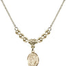 Saint Clare of Assisi Crystal Necklace | 1/2 inch | 4mm Beads   14kt Gold Filled