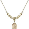 Saint Dymphna Crystal Necklace | 1/2 inch | 4mm Beads   14kt Gold Filled