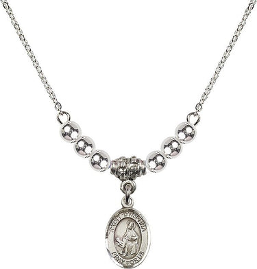 Saint Dymphna Crystal Necklace | 1/2 inch | 4mm Beads | N22-9032