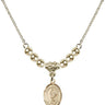 Saint Florian Crystal Necklace | 1/2 inch | 4mm Beads   14kt Gold Filled