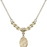 Saint Francis de Sales Crystal Necklace | 1/2 inch | 4mm Beads   14kt Gold Filled