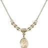 Saint Francis of Assisi Crystal Necklace | 1/2 inch | 4mm Beads   14kt Gold Filled