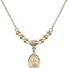 Saint Francis Xavier Crystal Necklace | 1/2 inch | 4mm Beads   14kt Gold Filled