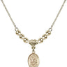 Saint George Crystal Necklace | 1/2 inch | 4mm Beads   14kt Gold Filled