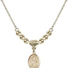 Saint Genevieve Crystal Necklace | 1/2 inch | 4mm Beads   14kt Gold Filled