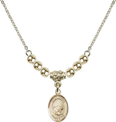 Sterling Holy Spirit Crystal Necklace | 1/2 inch | 4mm Beads | N22-9044