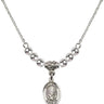 Holy Spirit Crystal Necklace | 1/2 inch | 4mm Beads   Sterling Silver