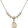 Saint Henry II Crystal Necklace | 1/2 inch | 4mm Beads   14kt Gold Filled