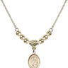 Saint Isidore of Seville Crystal Necklace | 1/2 inch | 4mm Beads   14kt Gold Filled