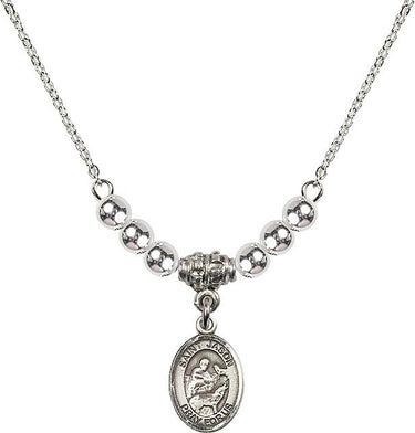Collar de cristal de San Jason | 1/2 pulgada | Cuentas de 4 mm