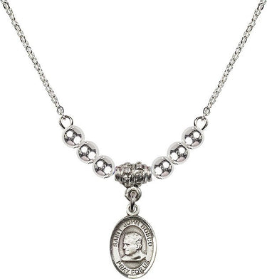 Saint John Bosco Crystal Necklace | 1/2 inch | 4mm Beads | N22-9055