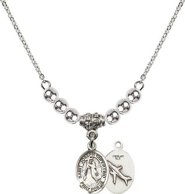 Saint Joseph of Cupertino Crystal Necklace | 1/2 inch | 4mm Beads | N22-9057