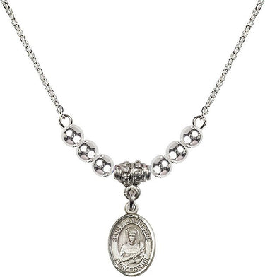 Saint Lawrence Crystal Necklace | 1/2 inch | 4mm Beads | N22-9063