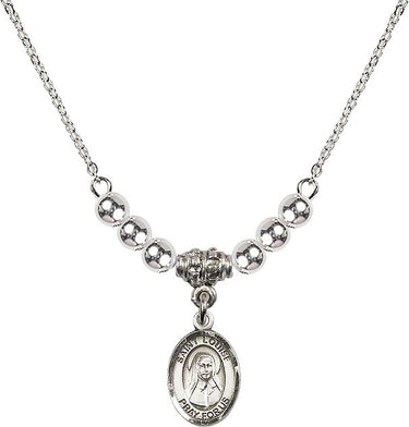 Saint Louise de Marillac Crystal Necklace | 1/2 inch | 4mm Beads | N22-9064