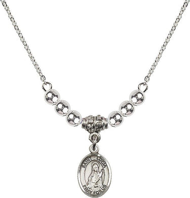 Saint Lucia of Syracuse Crystal Necklace | 1/2 inch | 4mm Beads | N22-9065
