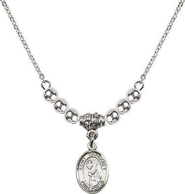 Saint Margaret Mary Alacoque Crystal Necklace | 1/2 inch | 4mm Beads | N22-9072
