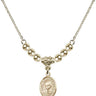Saint Maximilian Kolbe Crystal Necklace | 1/2 inch | 4mm Beads   14kt Gold Filled