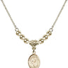 Saint Philomena Crystal Necklace | 1/2 inch | 4mm Beads   14kt Gold Filled