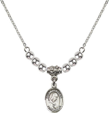 Saint Philomena Crystal Necklace | 1/2 inch | 4mm Beads | N22-9077