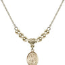 Saint Patrick Crystal Necklace | 1/2 inch | 4mm Beads   14kt Gold Filled