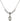 Saint Peregrine Crystal Necklace | 1/2 inch | 4mm Beads   Sterling Silver