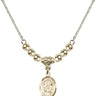 Saint Raymond Nonnatus Crystal Necklace | 1/2 inch | 4mm Beads   14kt Gold Filled