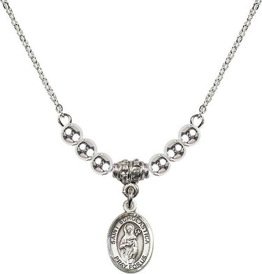 Saint Scholastica Crystal Necklace | 1/2 inch | 4mm Beads | N22-9099