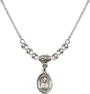 Saint Timothy Crystal Necklace | 1/2 inch | 4mm Beads | N22-9105