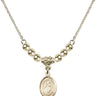 Saint Thomas the Apostle Crystal Necklace | 1/2 inch | 4mm Beads   14kt Gold Filled