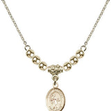Saint Zachary Crystal Necklace | 1/2 inch | 4mm Beads   14kt Gold Filled