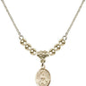 Saint Julie Billiart Crystal Necklace | 1/2 inch | 4mm Beads   14kt Gold Filled