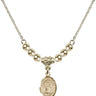 Saint Valentine of Rome Crystal Necklace | 1/2 inch | 4mm Beads   14kt Gold Filled