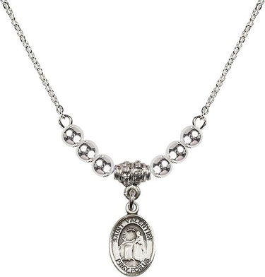Saint Valentine of Rome Crystal Necklace | 1/2 inch | 4mm Beads