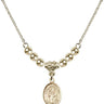 Saint Stanislaus Krakow Crystal Necklace | 1/2 inch | 4mm Beads   14kt Gold Filled