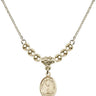 Saint Pio of Pietrelcina Crystal Necklace | 1/2 inch | 4mm Beads   14kt Gold Filled