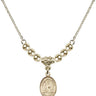 Saint Walburga Crystal Necklace | 1/2 inch | 4mm Beads   14kt Gold Filled