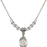 Saint Agnes of Rome Crystal Necklace | 1/2 inch | 4mm Beads   Sterling Silver