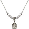 Saint Vincent de Paul Crystal Necklace | 1/2 inch | 4mm Beads   Sterling Silver
