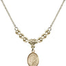 Saint Jerome Crystal Necklace | 1/2 inch | 4mm Beads   14kt Gold Filled