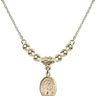 Saint Ambrose Crystal Necklace | 1/2 inch | 4mm Beads   14kt Gold Filled