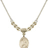 Saint Christopher Crystal Necklace | 1/2 inch | 4mm Beads   14kt Gold Filled