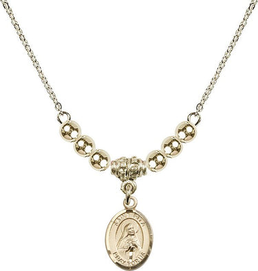 St. Rita of Cascia Baseball Crystal Necklace | 1/2 inch | 4mm Beads