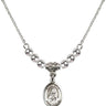 Saint Rita of Cascia Crystal Necklace | 1/2 inch | 4mm Beads   Sterling Silver