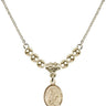 Saint Martin of Tours Crystal Necklace | 1/2 inch | 4mm Beads   14kt Gold Filled
